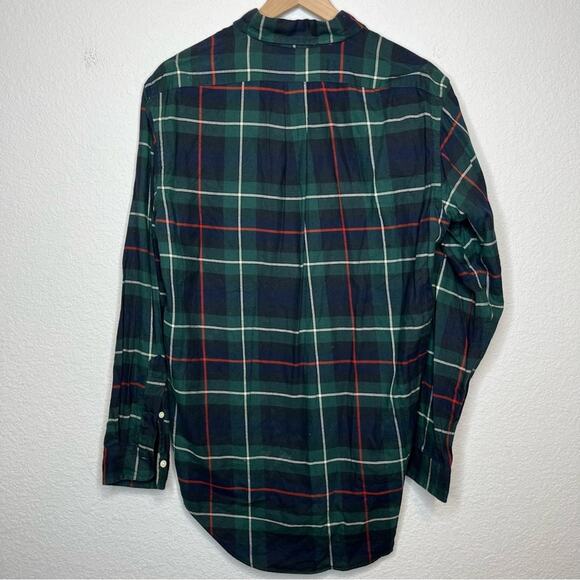 Ralph Lauren Button Down M SilverTab Plaid Polo Green red Holiday classic tartan - Picture 5 of 9